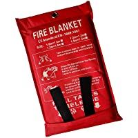 Lonnsaffe Mantas ignífugas Manta ignifuga Manta de Emergencia contra Incendios Manta de Supervivencia Cubierta de…